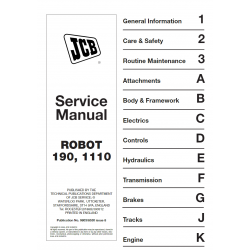 JCB instrukcje napraw + schematy + DTR: JCB Robot 190, 1110 instrukcja naprawy